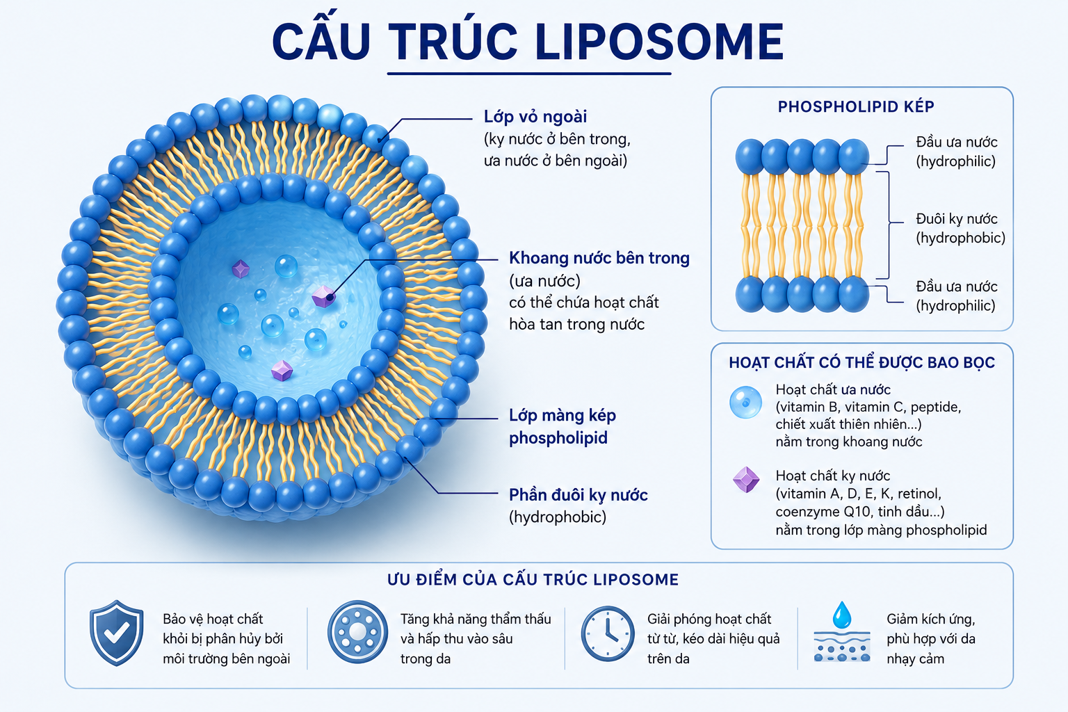 Liposome trong mỹ phẩm là gì? Công nghệ làm đẹp được ứng dụng rộng rãi hiện nay