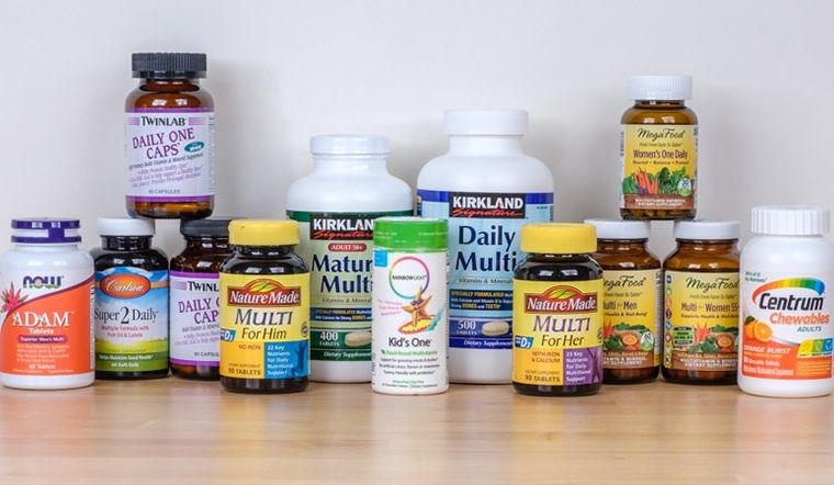Các loại vitamin tổng hợp được bán rất nhiều ngoài thị trường